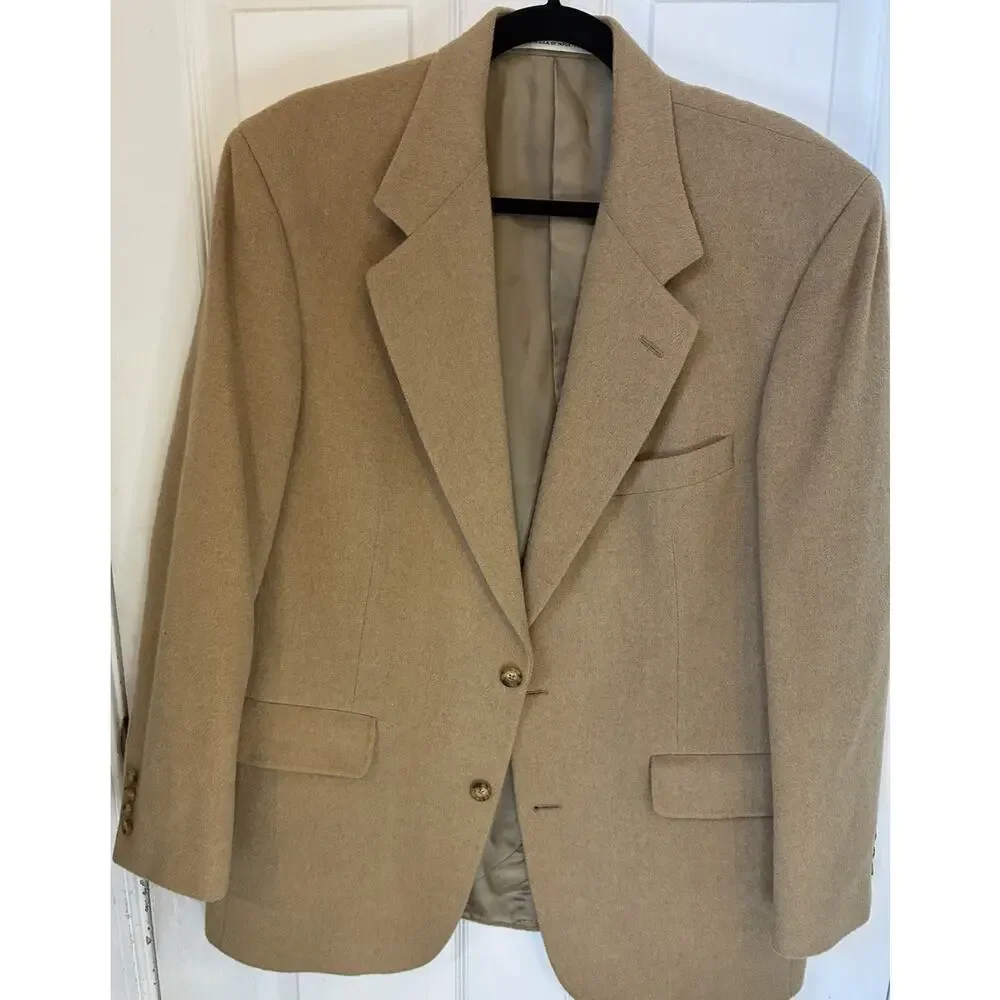 Vintage John W Nordstrom Loro Piana CamelHair Sport Coat Men's 42R